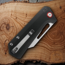 CJRB Ruffian Linerlock Folding Knife 3" AR-RPM9 Steel Blade Black G-10 Handle
