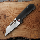 CJRB Ruffian Linerlock Folding Knife 3" AR-RPM9 Steel Blade Black G-10 Handle
