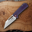 CJRB Ruffian Linerlock Folding Knife 3" AR-RPM9 Steel Blade Purple G-10 Handle