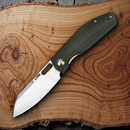 CJRB Ekko Folding Knife 3.25 AR-RPM9 Steel Sheepsfoot Blade Green Micarta Handle