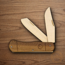 JJ's Knife Kit For One Wooden Blade Trapper UNSHARPENED Knife American-Hardwood