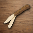 JJ's Knife Kit For One Wooden Blade Trapper UNSHARPENED Knife American-Hardwood