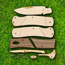 JJ's Knife Kit Lockback Folding Knife American Hardwood And Metal Construction