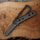 Jesse James Nomad Swing Folding Knife 4" AEB-L Steel Blade Carbon Fiber Handle