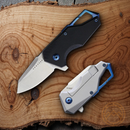 Komoran Framelock Folding Knife 2" Finish Stainless Steel Blade Black G10 Handle