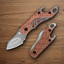 Kershaw Cinder Linerlock Folding Knife 1.5" 3Cr13 Stainless Blade Copper Handle