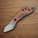 Kershaw Cinder Linerlock Folding Knife 1.5" 3Cr13 Stainless Blade Copper Handle
