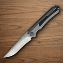 Maxace Kestrel Folding Knife 3.75" Bohler M390 Steel Blade Gray Titanium Handle