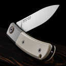 Maxace Beetle S Folding Knife 3.25" Bohler M390 Steel Blade White Bone Handle