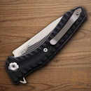 Maxace Zealot Folding Knife 3.88" Bohler K110 Steel Blade Black G10 Handle