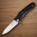 Maxace Zealot Folding Knife 3.88" Bohler K110 Steel Blade Black G10 Handle