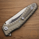 Maxace Zealot Folding Knife 3.88" Bohler K110 Steel Blade Tan G10 Handle
