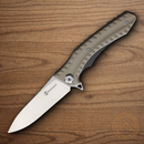 Maxace Zealot Folding Knife 3.88" Bohler K110 Steel Blade Tan G10 Handle