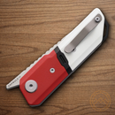 Maxace Capsule 2 Folding Knife 2.63" 10Cr15CoMoV Steel Blade Red/White G10 Handle