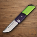 Maxace Capsule 2 Folding Knife 2.63" 10Cr15CoMoV Steel Blade Green/Purple G10 Handle