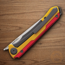 Maxace Kestrel Folding Knife 3.75" MagnaCut Steel Blade Yellow/Red G10/Aluminum Handle