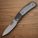 Maxace Beetle 2 Folding Knife 3.5" MagnaCut Steel Blade Silver Carbon Fiber Handle