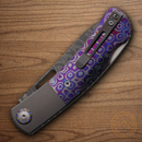 Maxace Beetle 2 Folding Knife 3.5" Damascus Steel Blade Ziramascus Handle