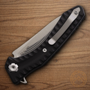 Maxace Zealot 2.0 Folding Knife 3.88" Bohler K110 Steel Blade Black G10 Handle