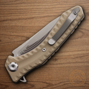 Maxace Zealot 2.0 Folding Knife 3.88" Bohler K110 Steel Blade Brown G10 Handle