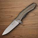 Maxace Zealot 2.0 Folding Knife 3.88" Bohler K110 Steel Blade Brown G10 Handle