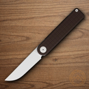 Maxace Nebula Folding Knife 3.13" MagnaCut Steel Blade Brown Titanium Handle