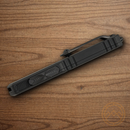 Microtech Auto Ultratech Gen III Folding Knife 3.5" Bohler M390MK Steel Blade Black Shadow Aluminum Handle