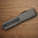Microtech Auto Ultratech Gen III Folding Knife 3.5" Bohler M390MK Steel Blade Gray Aluminum Handle