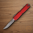 Microtech Auto Ultratech S/E Gen IV Folding Knife 3.5" Bohler M390MK Steel Blade Red Aluminum Handle