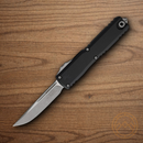Microtech Auto Ultratech S/E Gen IV Folding Knife 3.5" Bohler M390MK Steel Blade Black Aluminum Handle