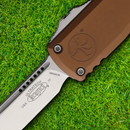 Microtech Auto Ultratech S/E Gen IV Folding Knife 3.5" Bohler M390MK Steel Blade Brown Aluminum Handle