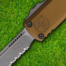 Microtech Auto Ultratech S/E Gen IV Folding Knife 3.5" Bohler M390MK Steel Blade Tan Aluminum Handle