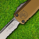 Microtech Auto Ultratech S/E Gen IV Folding Knife 3.5" Bohler M390MK Steel Blade Tan Aluminum Handle