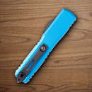 Microtech Auto Ultratech S/E Gen IV Folding Knife 3.5" Bohler M390MK Steel Blade Blue Aluminum Handle