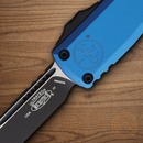 Microtech Auto Ultratech S/E Gen IV Folding Knife 3.5" Bohler M390MK Steel Blade Blue Aluminum Handle