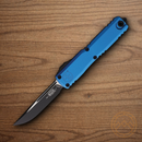 Microtech Auto Ultratech S/E Gen IV Folding Knife 3.5" Bohler M390MK Steel Blade Blue Aluminum Handle