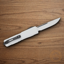 Microtech Auto Ultratech S/E Gen IV Folding Knife 3.5" Bohler M390MK Steel Blade White Aluminum Handle