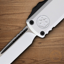 Microtech Auto Ultratech S/E Gen IV Folding Knife 3.5" Bohler M390MK Steel Blade White Aluminum Handle