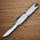 Microtech Auto Ultratech S/E Gen IV Folding Knife 3.5" Bohler M390MK Steel Blade White Aluminum Handle