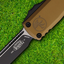 Microtech Auto Ultratech S/E Gen IV Folding Knife 3.5" Bohler M390MK Steel Blade Tan Aluminum Handle