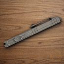Microtech Auto Ultratech Gen III Folding Knife 3.5" Bohler M390MK Steel Blade Gray Aluminum Handle