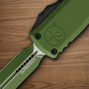 Microtech Auto Ultratech Gen III Folding Knife 3.5" Bohler M390MK Steel Blade Green Aluminum Handle