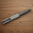 Microtech Auto Ultratech Gen III Folding Knife 3.5" Bohler M390MK Steel Blade Gray Aluminum Handle