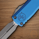 Microtech Auto Ultratech Gen IV Folding Knife 3.5" Bohler M390MK Steel Blade Blue Aluminum Handle