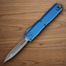 Microtech Auto Ultratech Gen IV Folding Knife 3.5" Bohler M390MK Steel Blade Blue Aluminum Handle