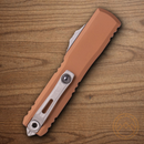 Microtech Auto Ultratech Gen IV Folding Knife 3.5" Bohler M390MK Steel Blade Brown Aluminum Handle