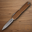 Microtech Auto Ultratech Gen IV Folding Knife 3.5" Bohler M390MK Steel Blade Brown Aluminum Handle