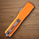 Microtech Auto Ultratech Gen IV Folding Knife 3.5" Bohler M390MK Steel Blade Orange Aluminum Handle