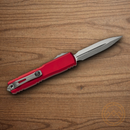 Microtech Auto Ultratech Gen IV Folding Knife 3.5" Bohler M390MK Steel Blade Red Aluminum Handle