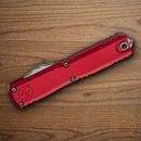 Microtech Auto Ultratech Gen IV Folding Knife 3.5" Bohler M390MK Steel Blade Red Aluminum Handle